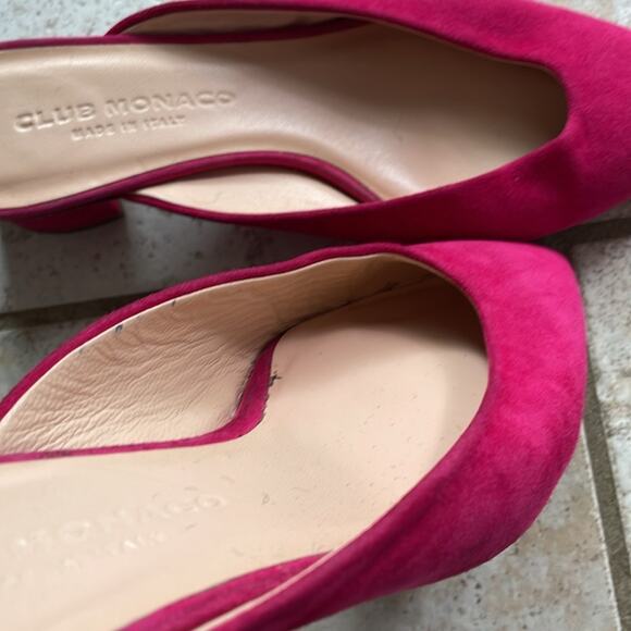 Club Monaco Loalla Mules In Magenta - Picture 9 of 16